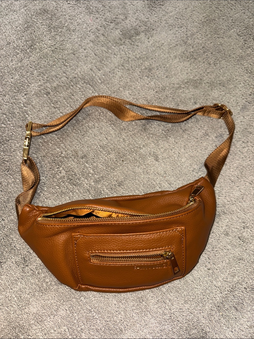 Fawn Design Women's Brown Fanny Pack Belt Bag with Gold Hardware